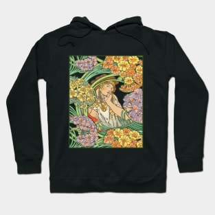 Mucha Lady (on black) Hoodie